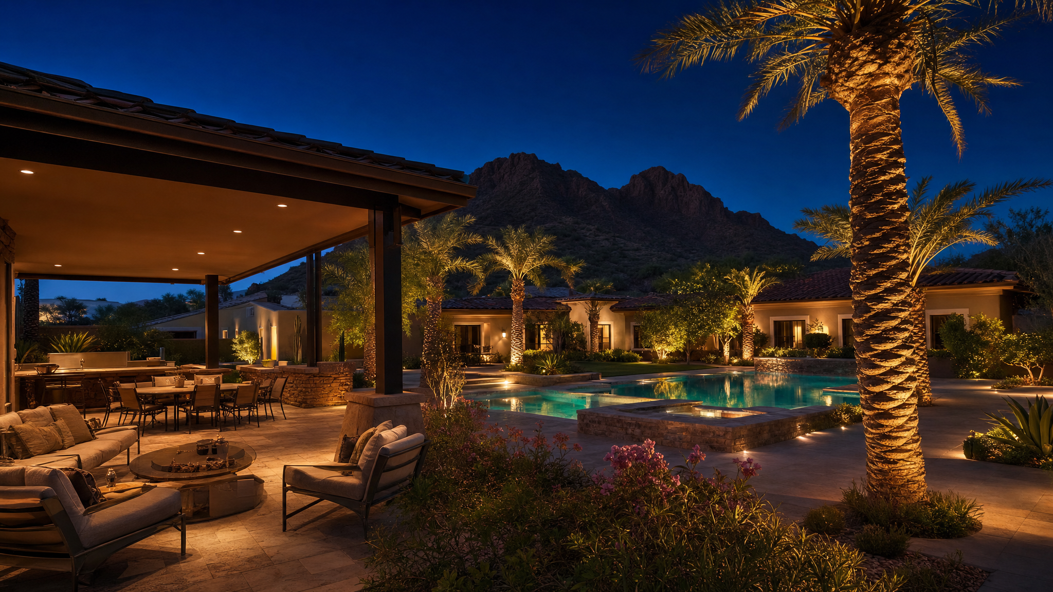 Cover image for: Permanent Outdoor Entertainment Lighting for Paradise Valley and Scottsdale Homes